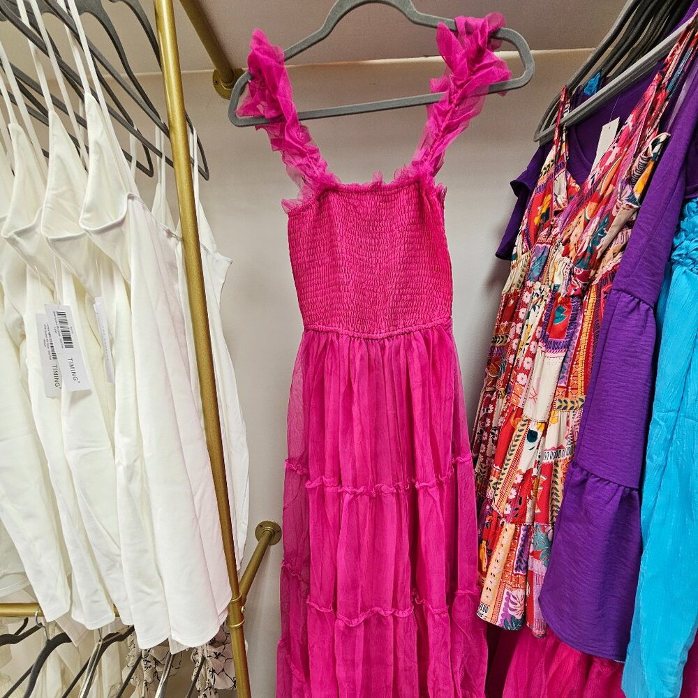Strut & Bolt Pink tulle maxi dress Spring/Summer